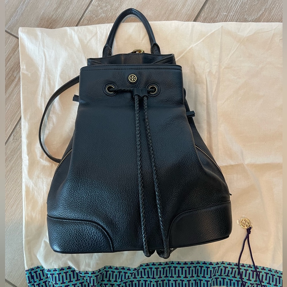Tory Burch leather backpack with drawstring